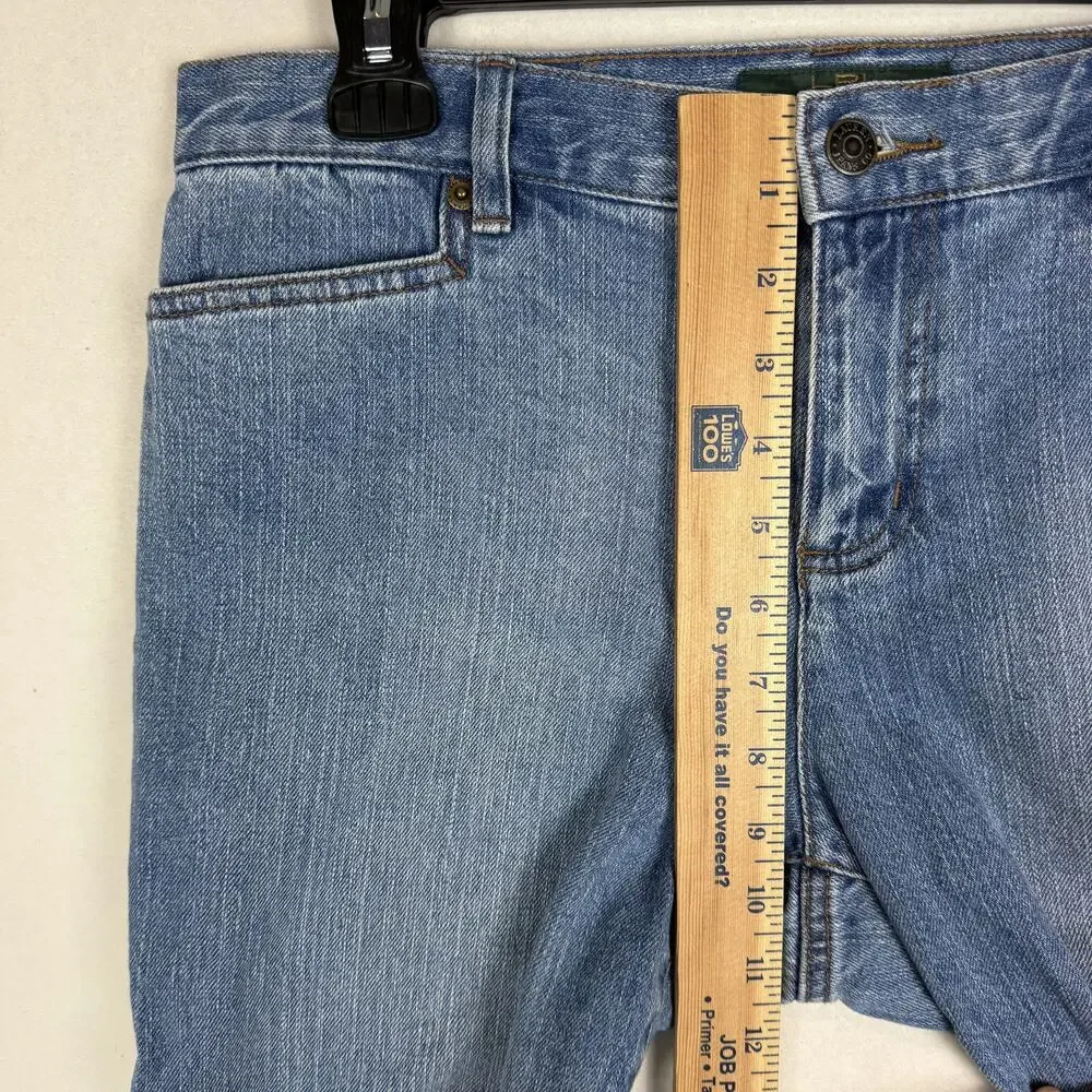 Lauren Ralph Lauren Capri Jean Women 8 Petite Blue Denim Stretch Classic Midcalf - Picture 11 of 12
